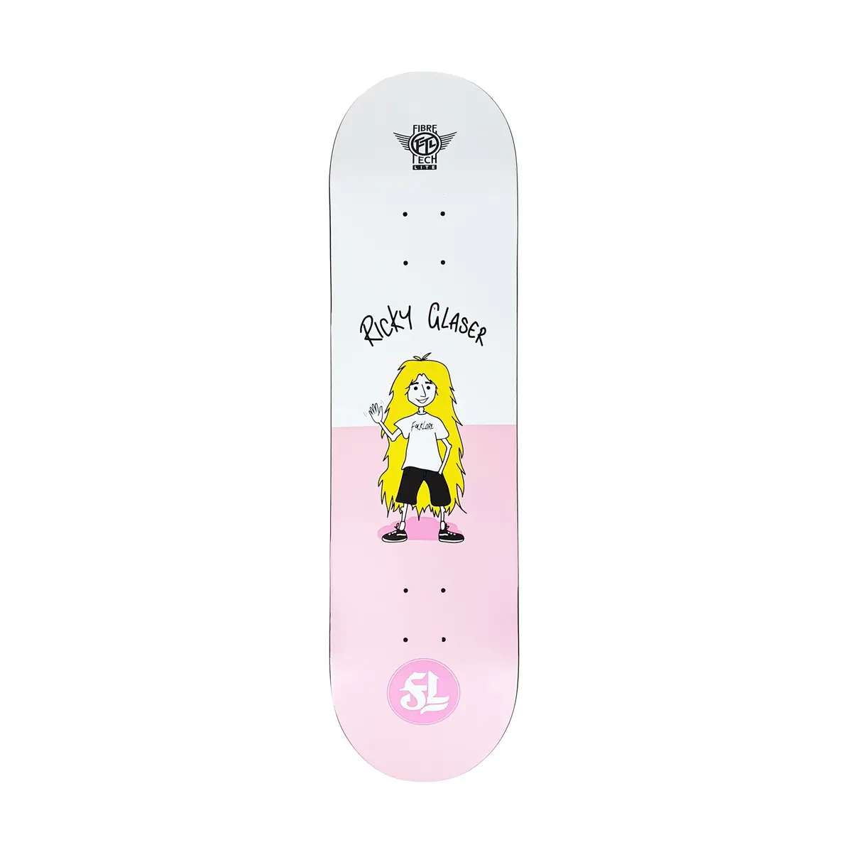Folklore Ricky Glaser Split • Fibretech Lite 8 Inch Wide Pink Deck 1
