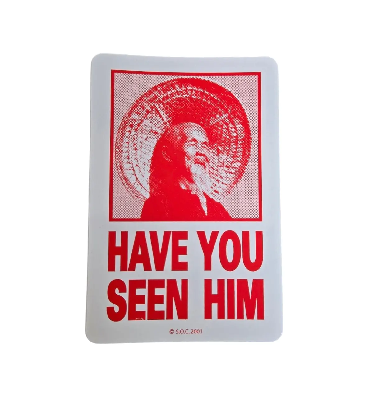 Powell Peralta Animal Chin Have You Seen Him Sticker - Red 1