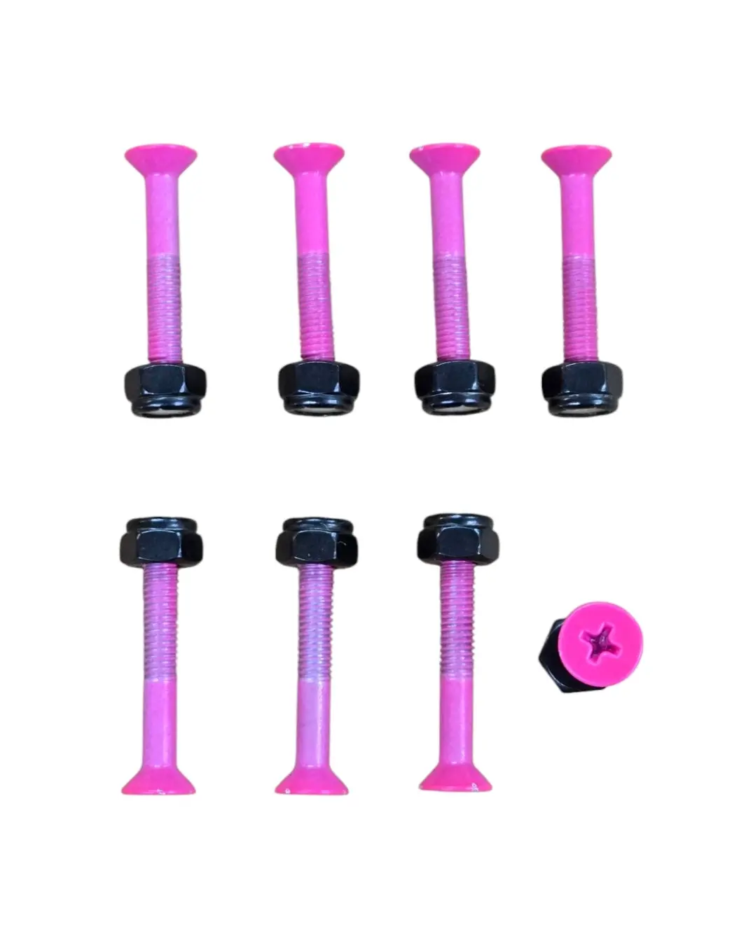 1-1/2"  Skateboard Hardware Bolts - Pink 1