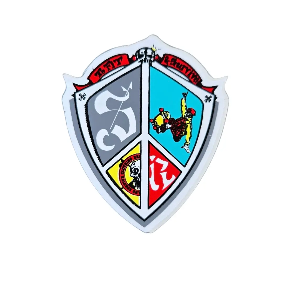 Vintage 80S Skate Rags Sticker - Small Crest 1