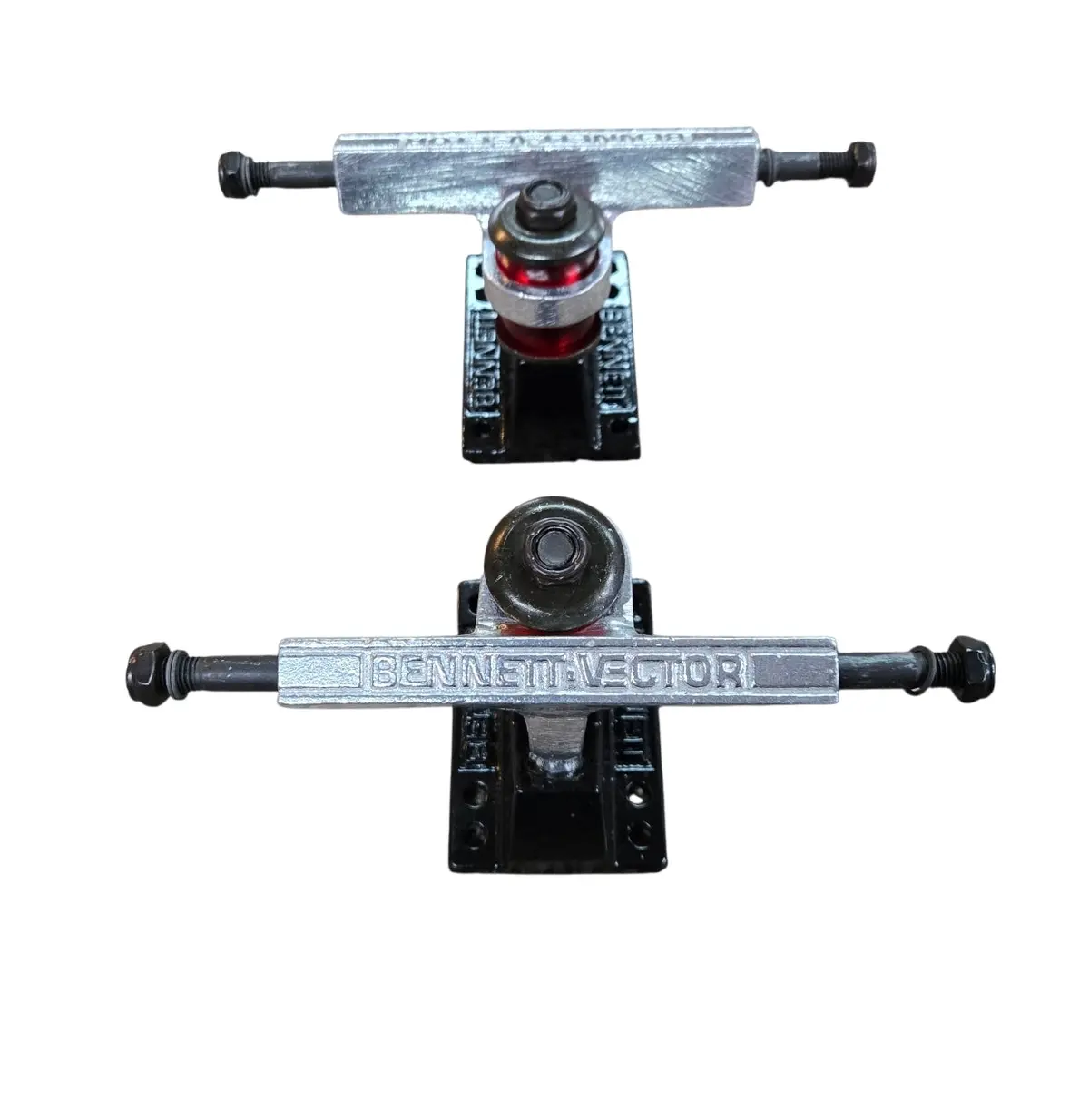 7" 4.3 Bennett Vector Skateboard Trucks Black Base Plates 1
