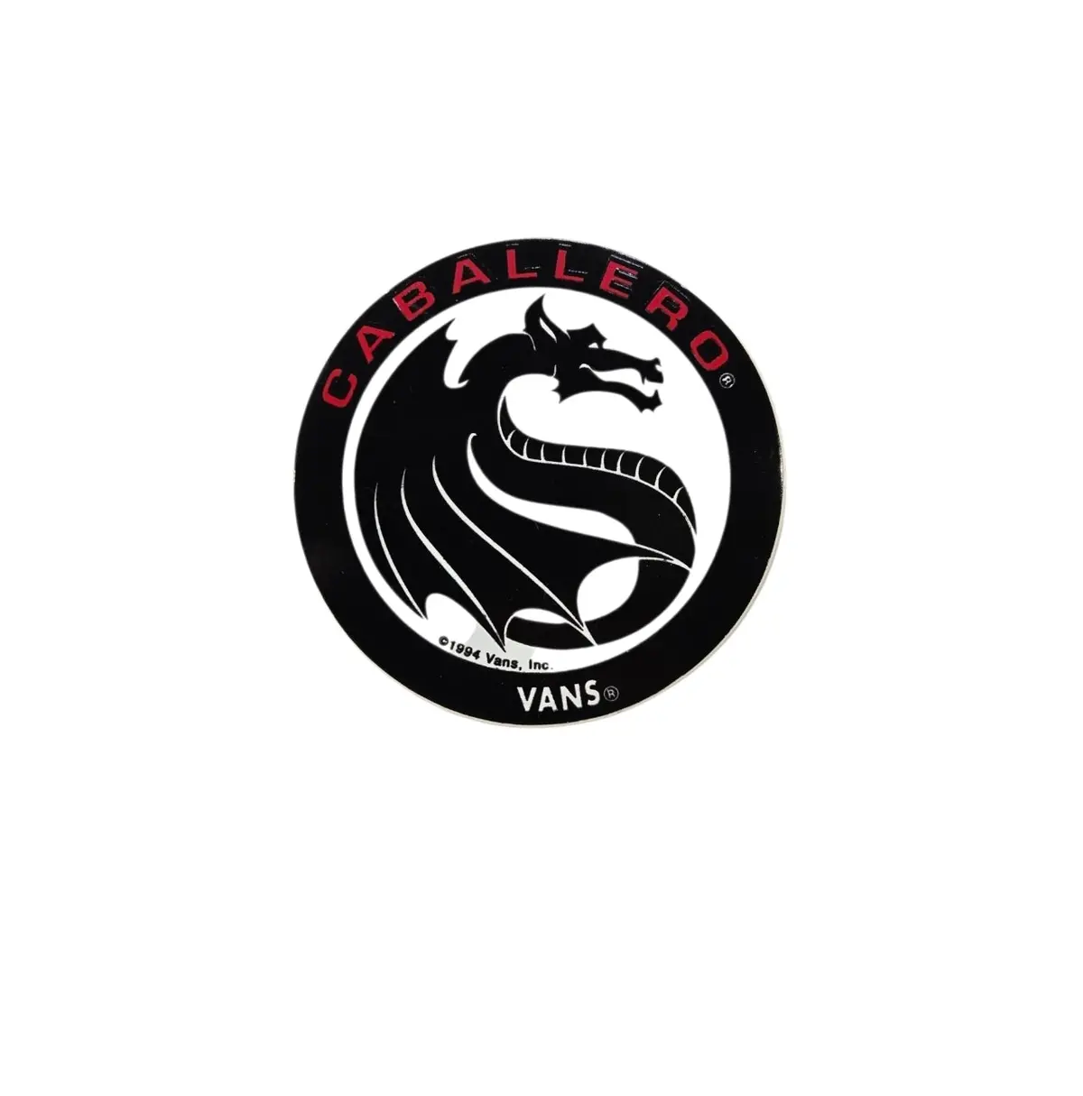 3" Vintage 90S Vans Caballero Sticker - Black 1