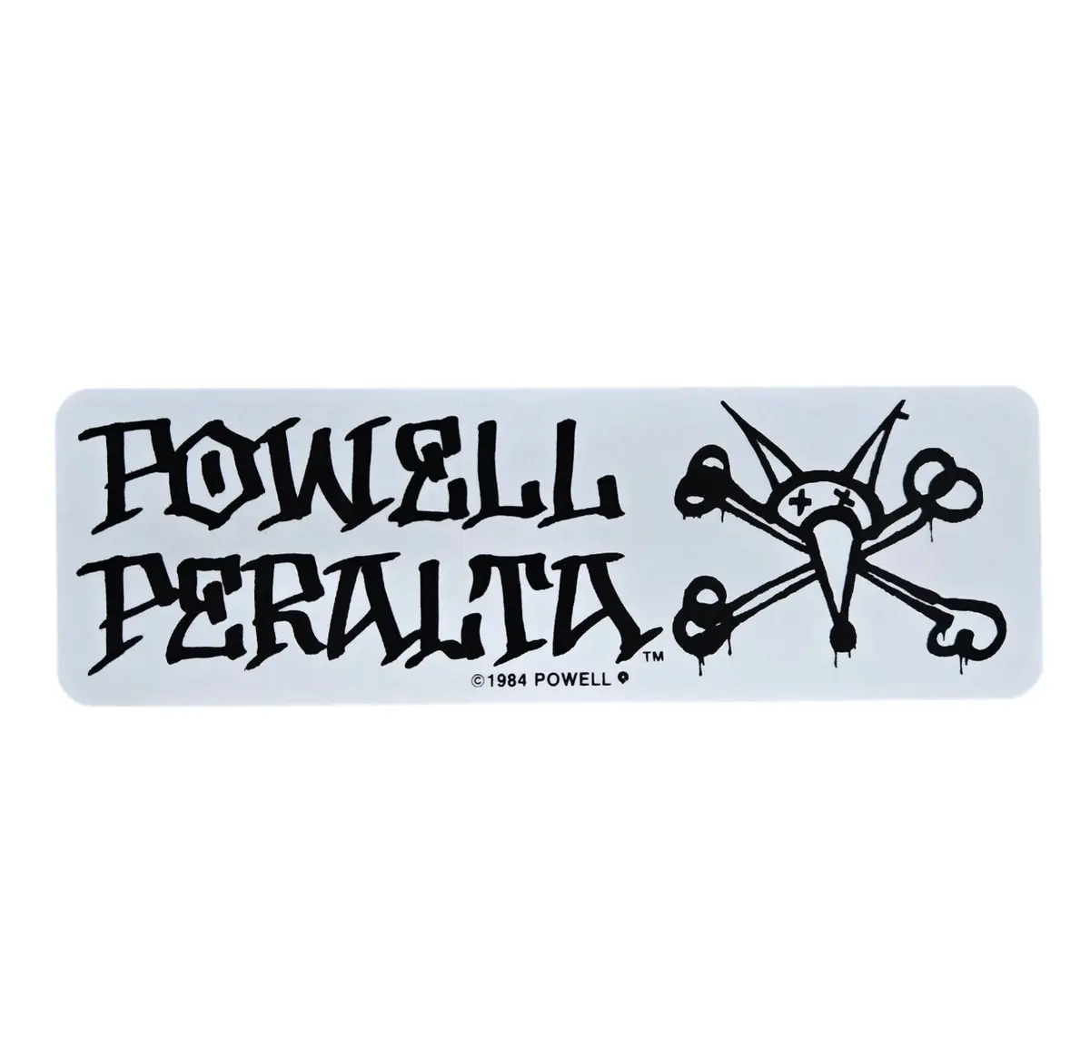 Vintage Powell Peralta Vato Rat Bones 1984 Sticker - Black On Clear 1