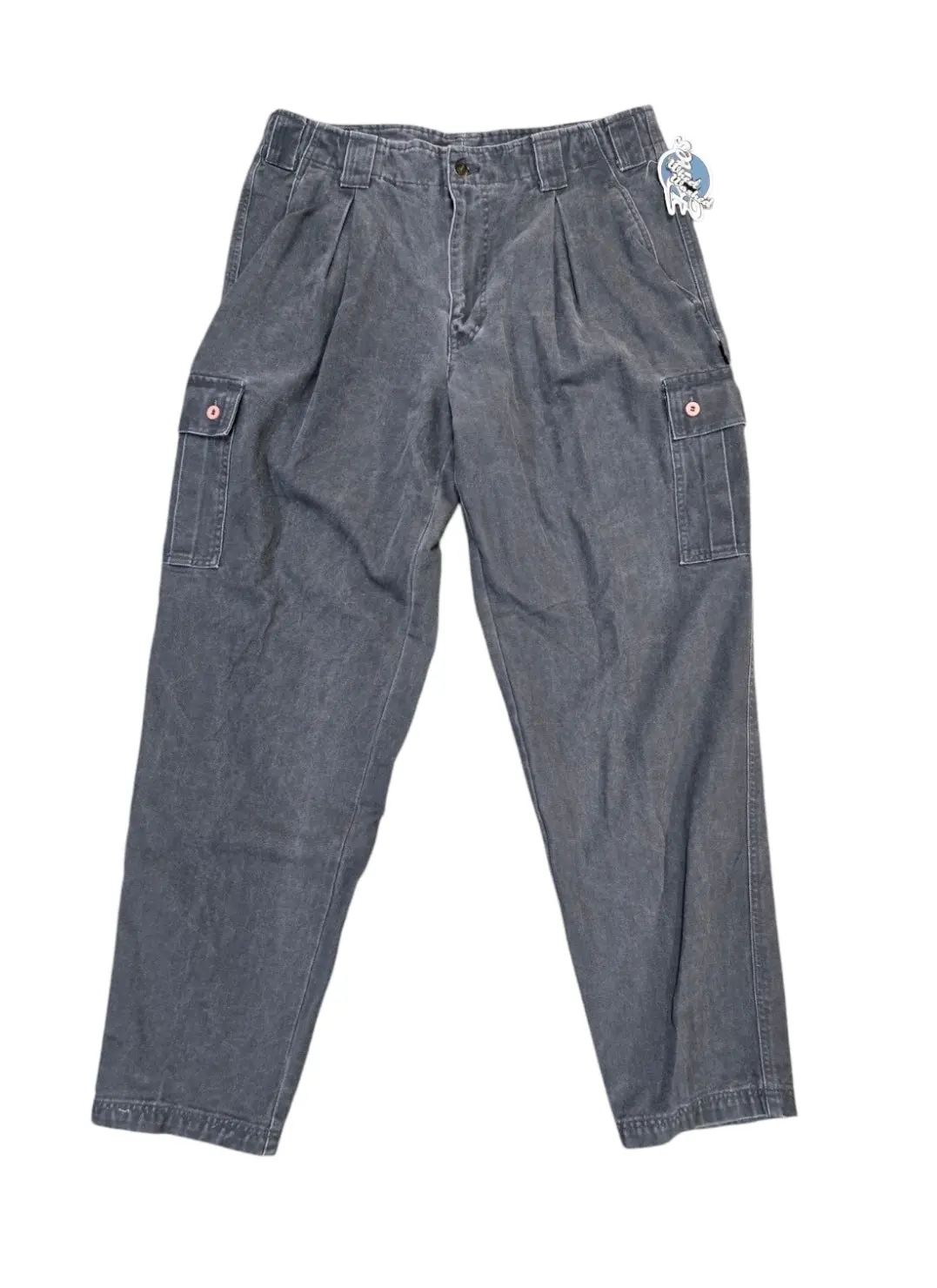 Vintage Powell Peralta Baggy Bones Cargo Pants From 90S - Grey - 38" 1