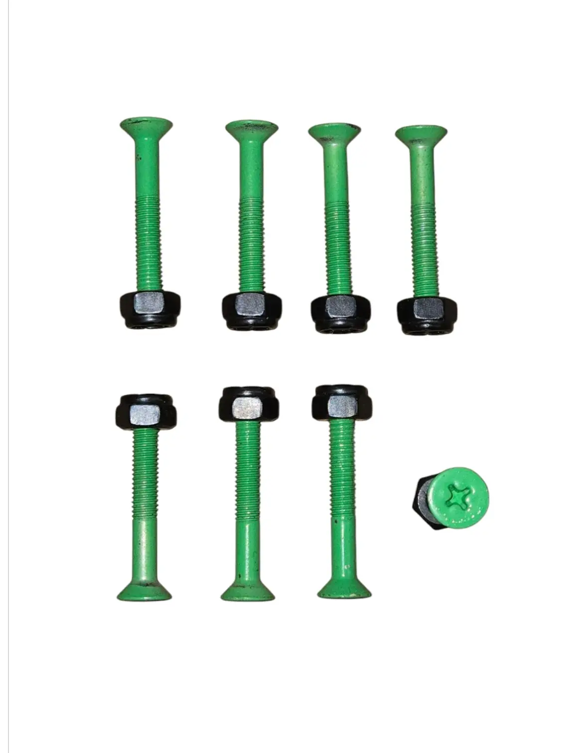 1-1/4"  Skateboard Hardware Bolts - Green 1