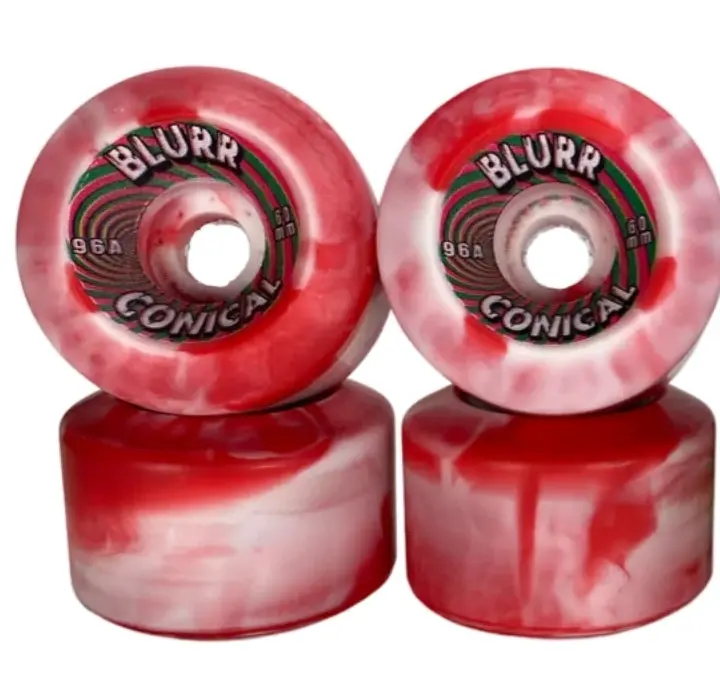 Vision Blurr Wheels 60Mm 96A (90A) Reissues - Red White Swirl 1
