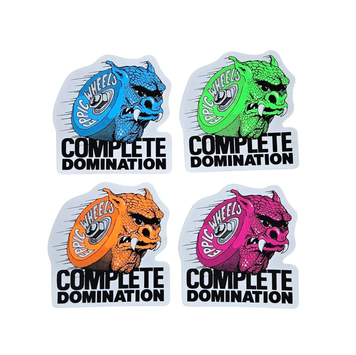 Vintage 80S 90S Eppic Wheels Sticker Set (Set Of 4) 1