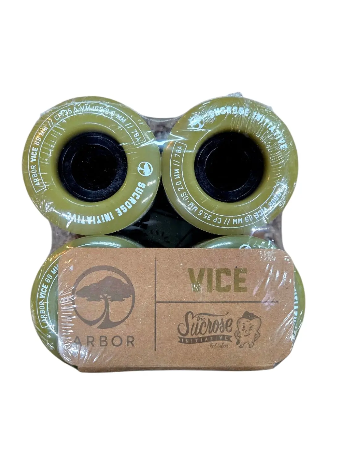 Skateboard Wheels Arbor Sucrose 69Mm 78A - Olive Green 1