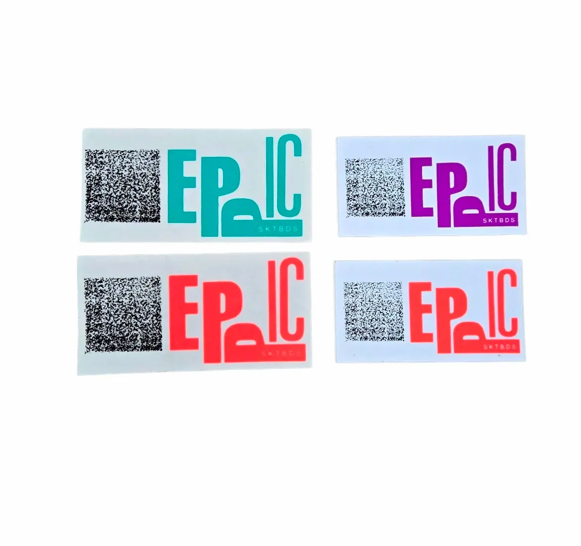 Vintage 80S Eppic Skateboards Stickers (Set Of 4) 1