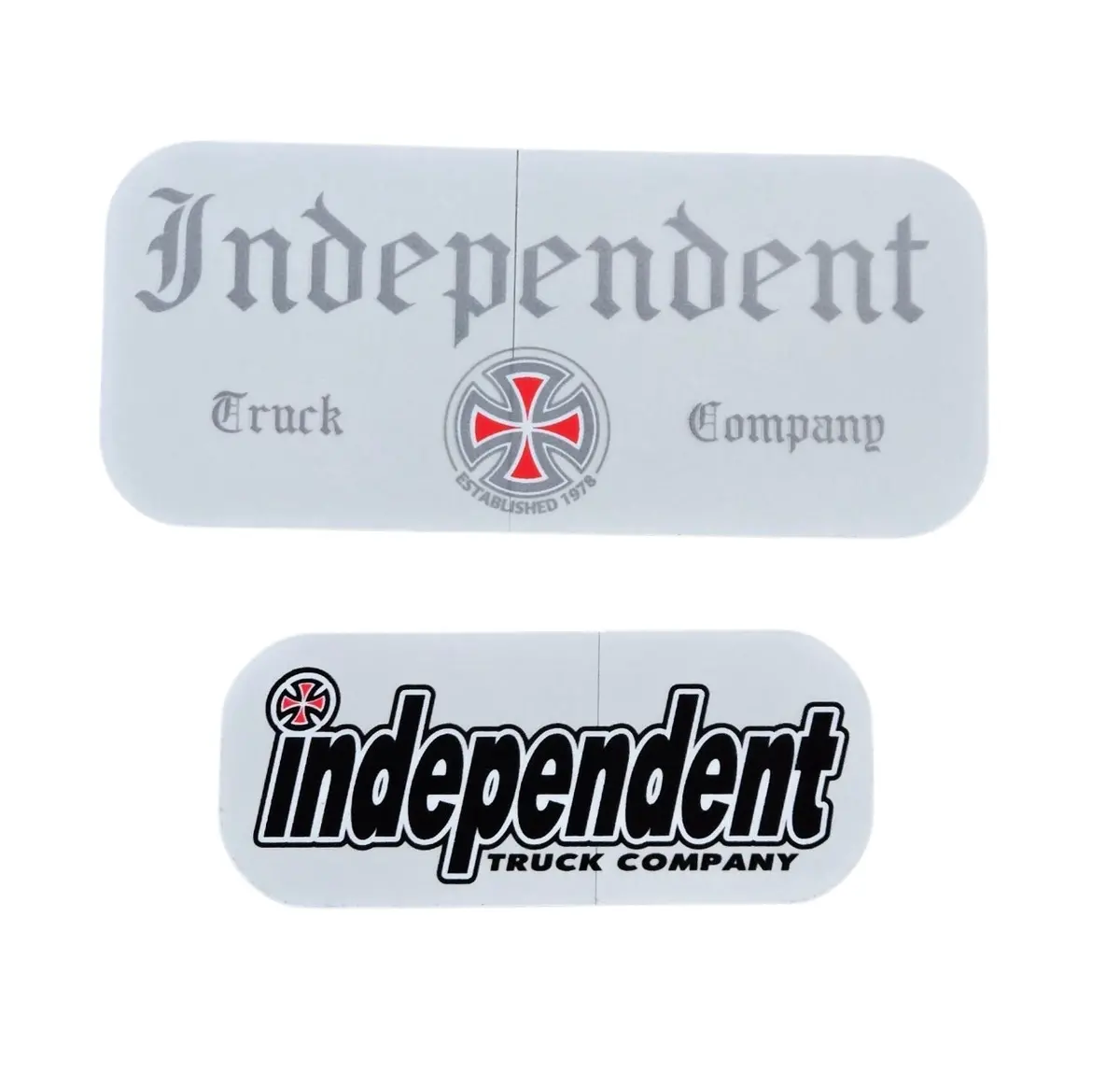 Vintage Independent Trucks Sticker Set Of 2-  Clear Back 1