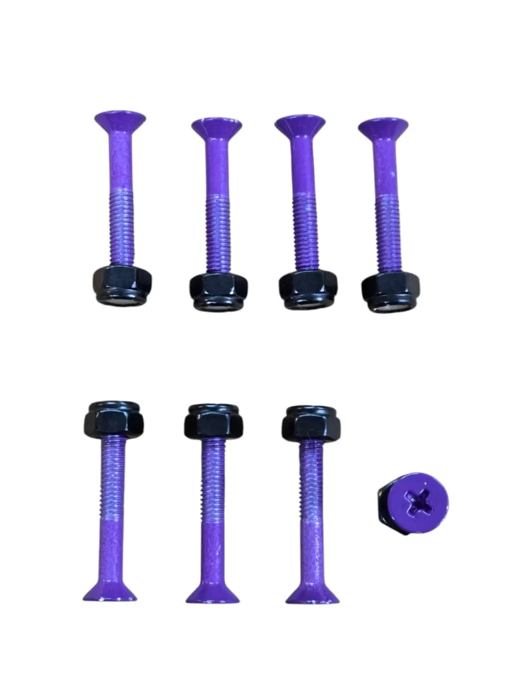 1-1/2"  Skateboard Hardware Bolts - Purple 1