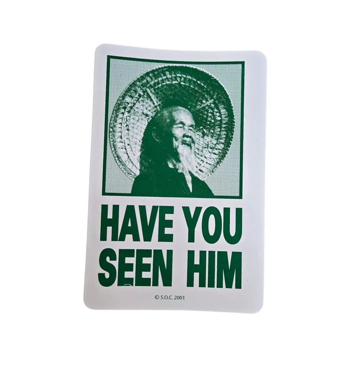 Powell Peralta Animal Chin Have You Seen Him Sticker - Green 1