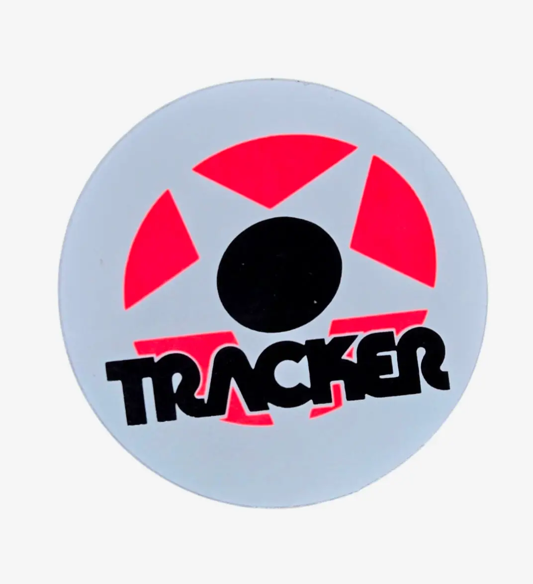 Vintage Tracker Star Sticker Hot Pink Black 2.5" 1