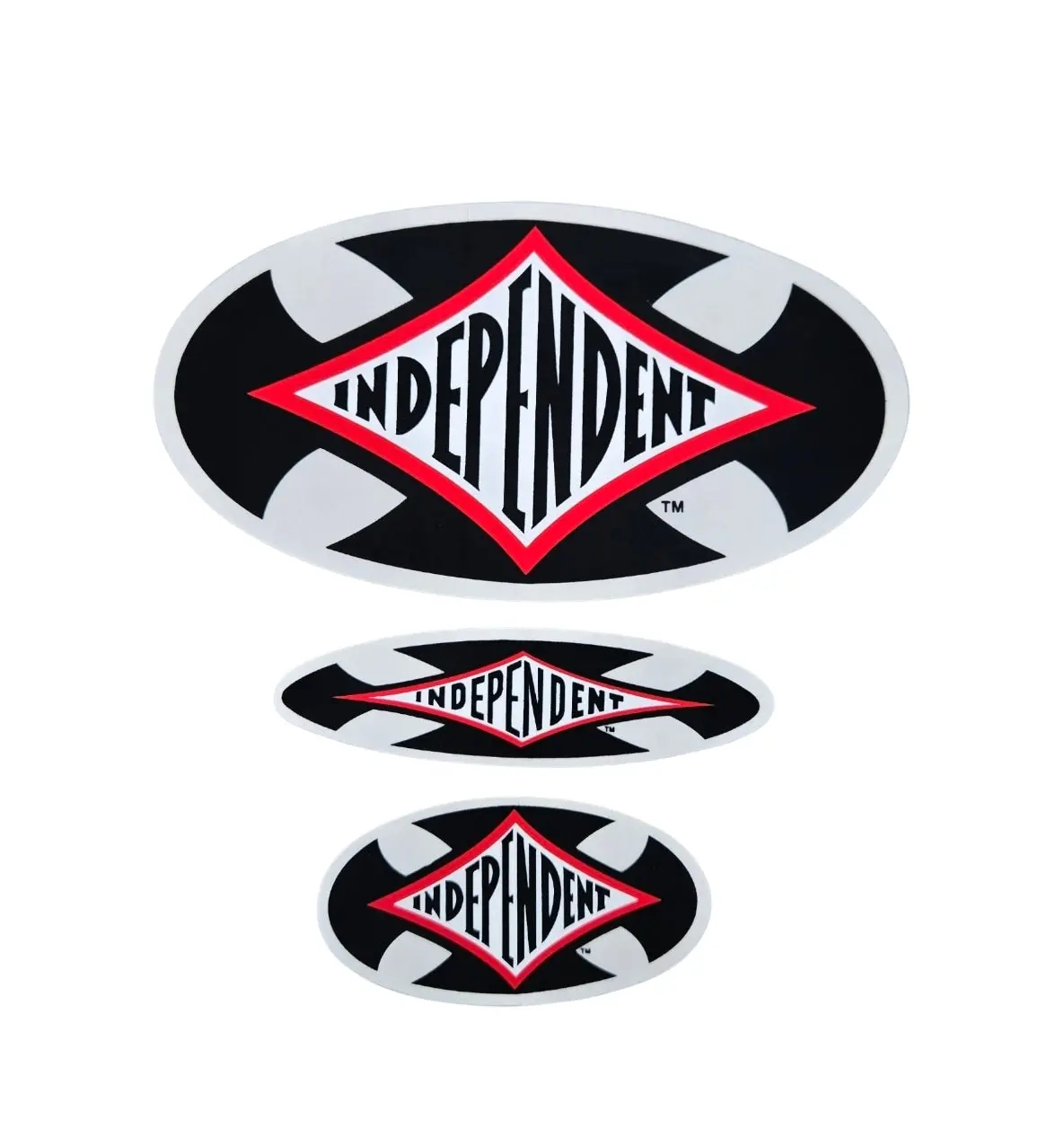 Vintage 80S Iron Cross Independent Trucks Sticker Set (3 Pc)- Clear Back 1