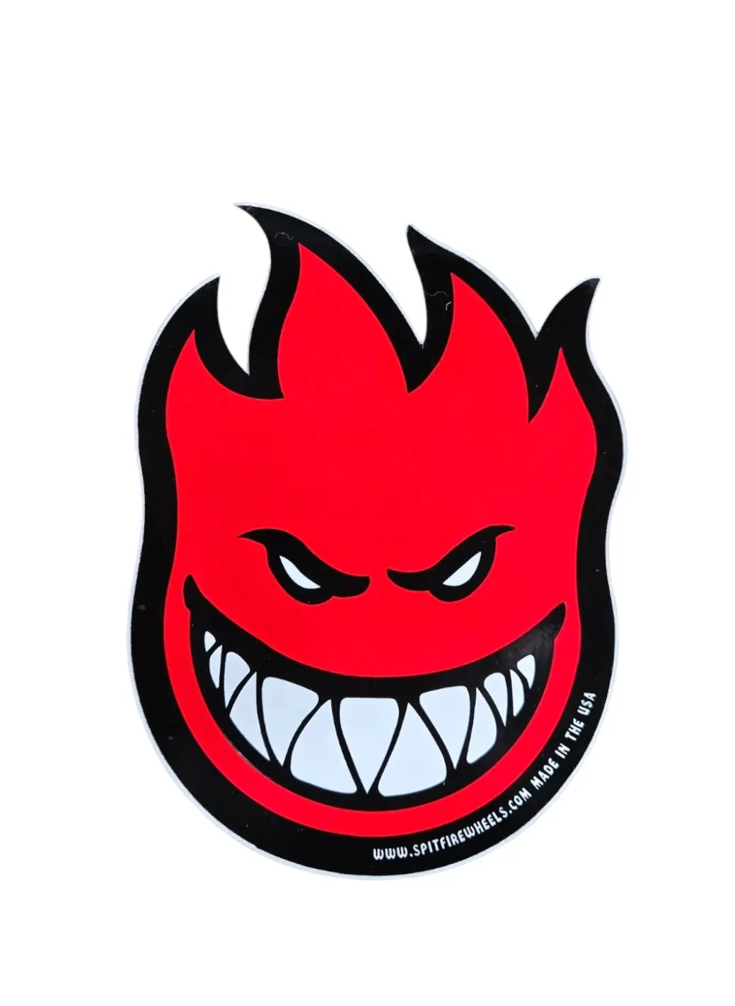 4.5" X 6" Vintage Spitfire Wheels Big Head Sticker - Red 1