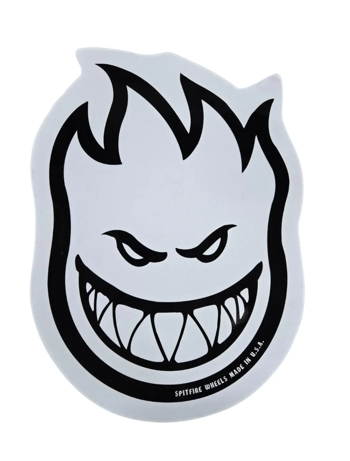 9"X12" Vintage Spitfire Wheels Big Head Sticker Large - Black Clear 1