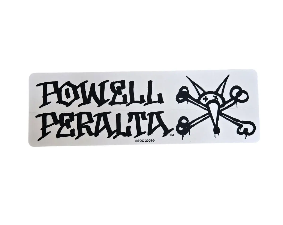 Powell Peralta Rat Bones Sticker - Black W/ Clear Back 1