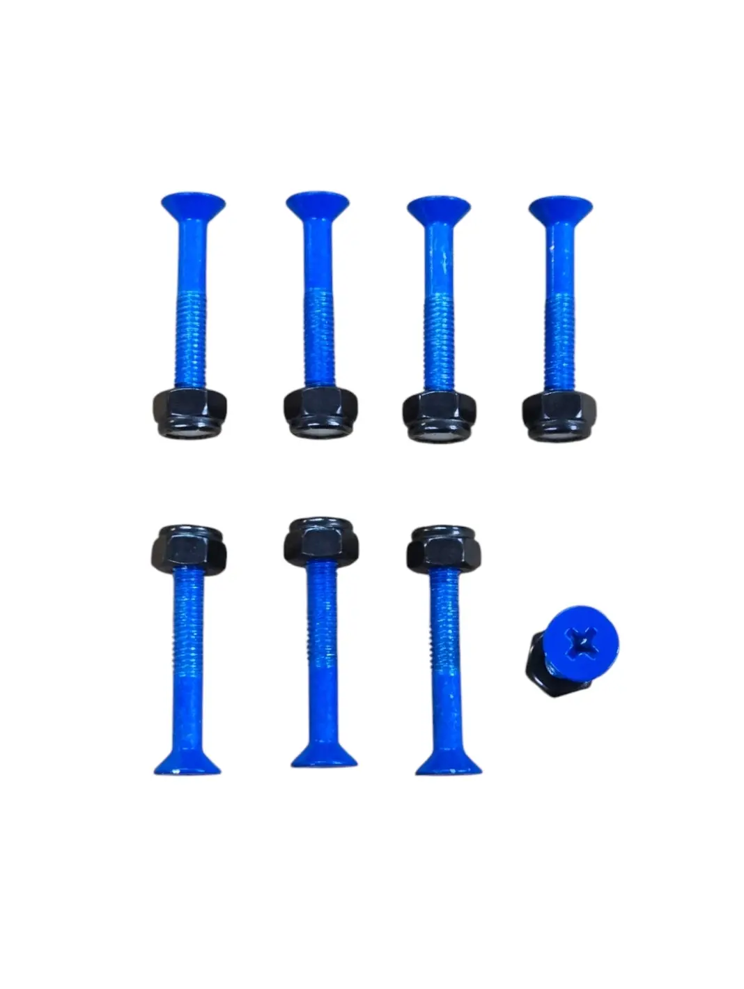 1-1/4"  Skateboard Hardware Bolts - Blue 1