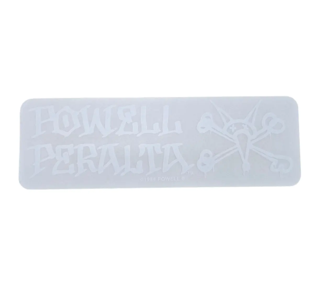 Vintage Powell Peralta Vato Rat Bones 1984 Sticker - White On Clear 1
