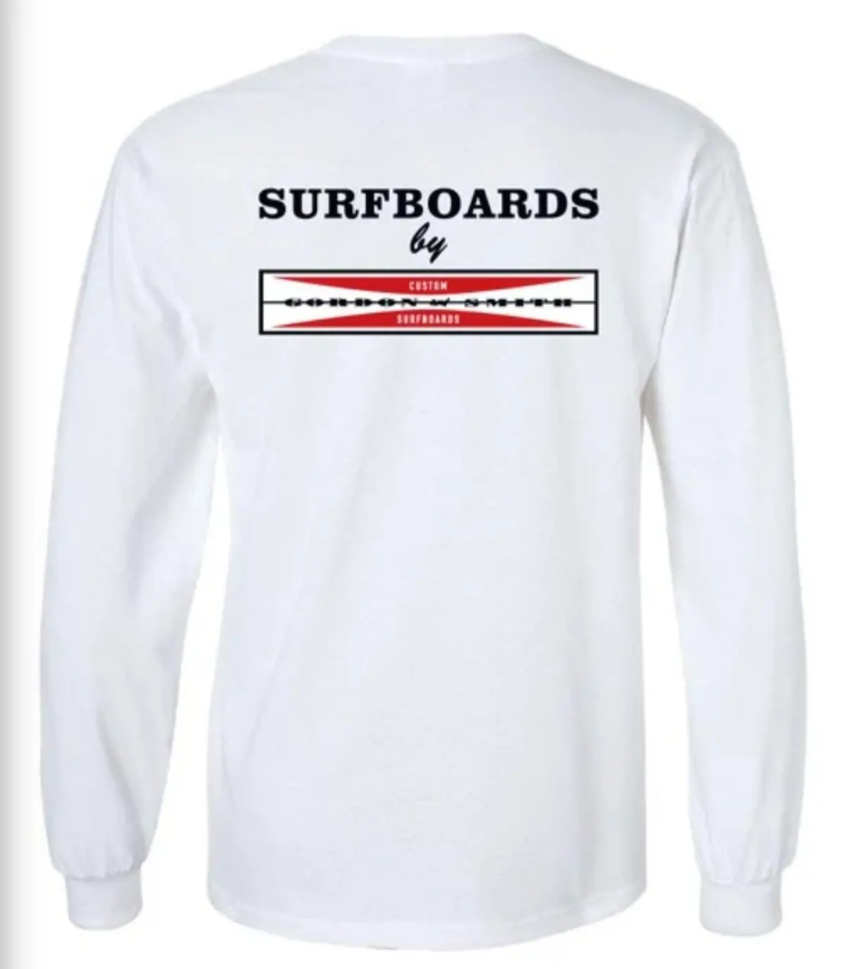 G&S Gordon And Smith Classic Surf Logo T- Shirt Long Sleeve - White (Pick Size) 1