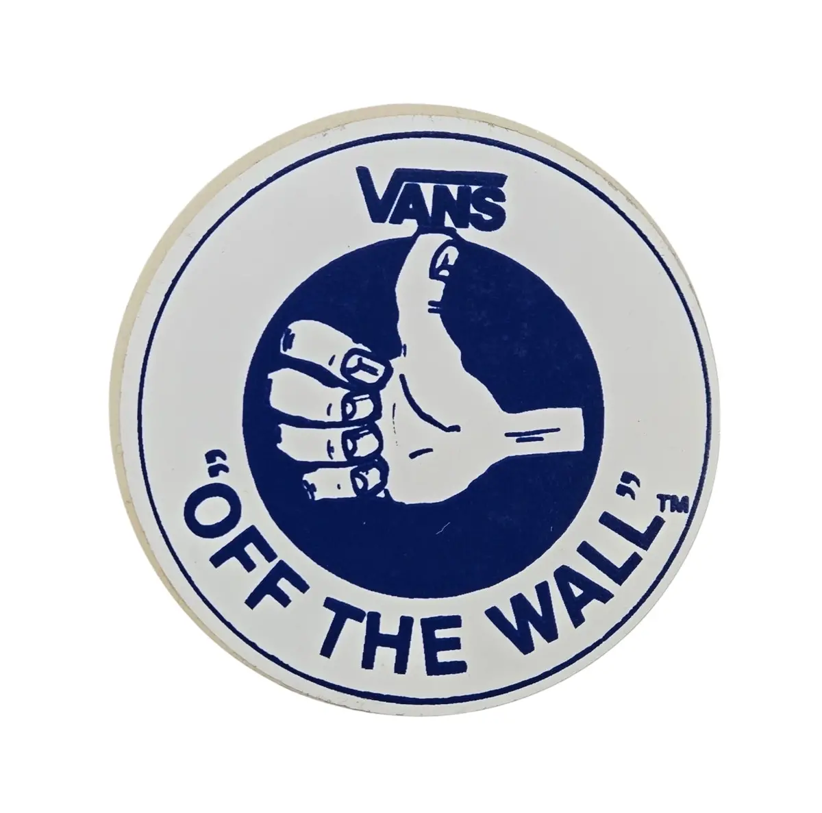 4" Vintage 80S Vans Off The Wall Sticker Thumbs Up - Dark Blue 1