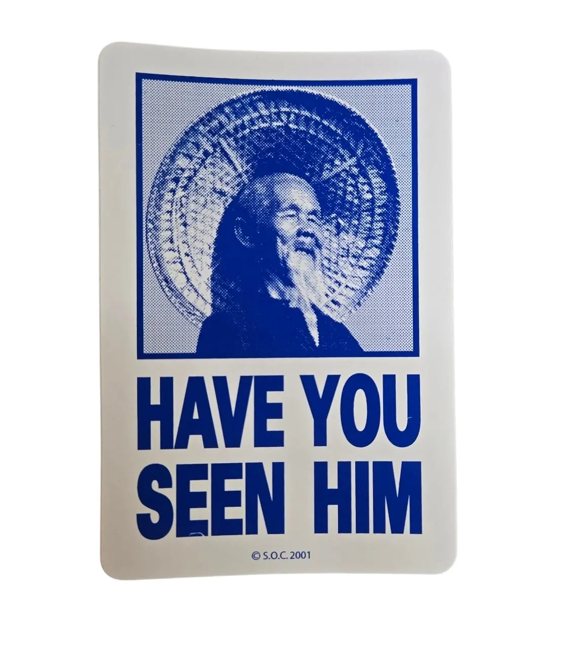 Powell Peralta Animal Chin Have You Seen Him Sticker - Blue 1