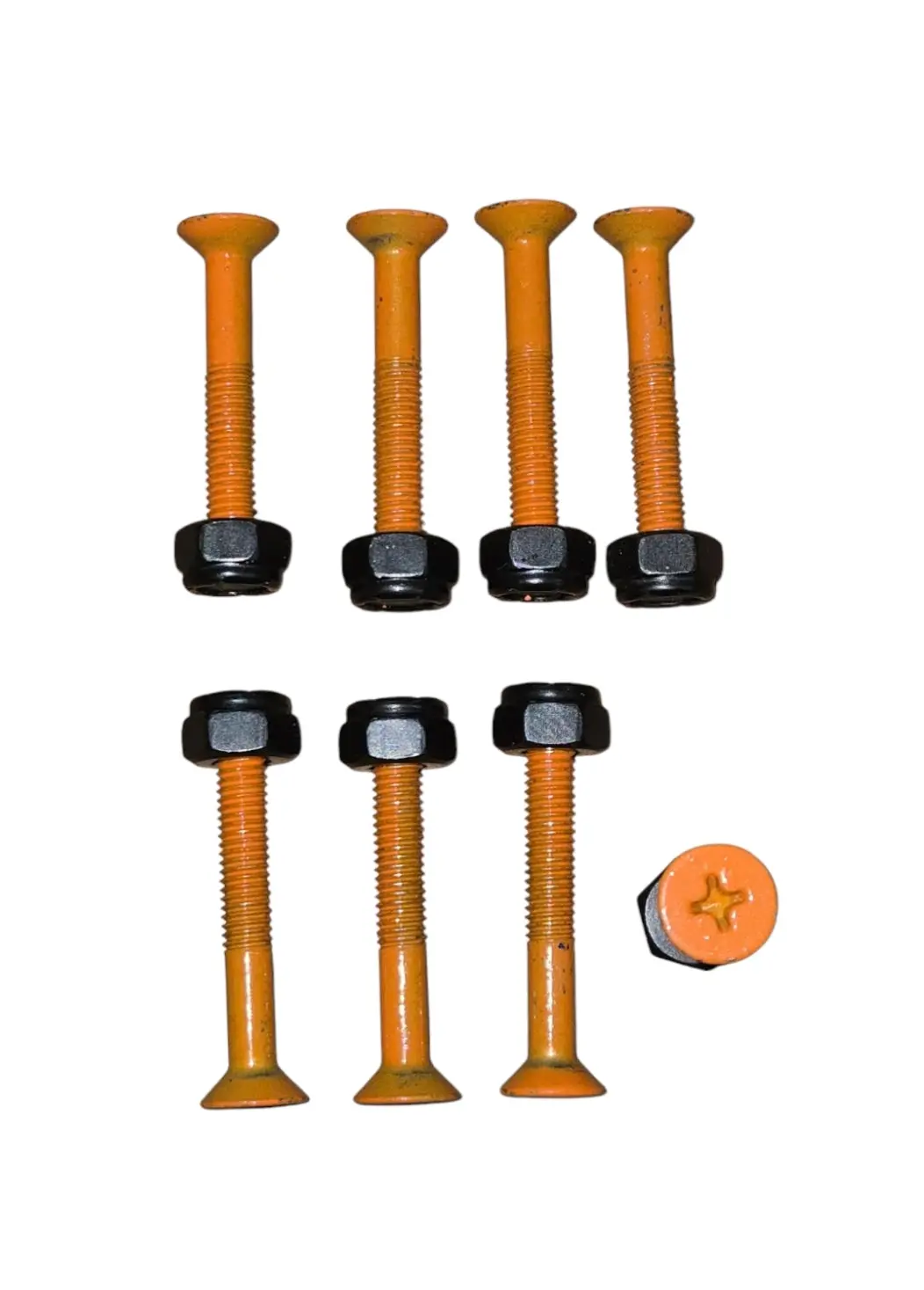1-1/2"  Skateboard Hardware Bolts - Orange 1