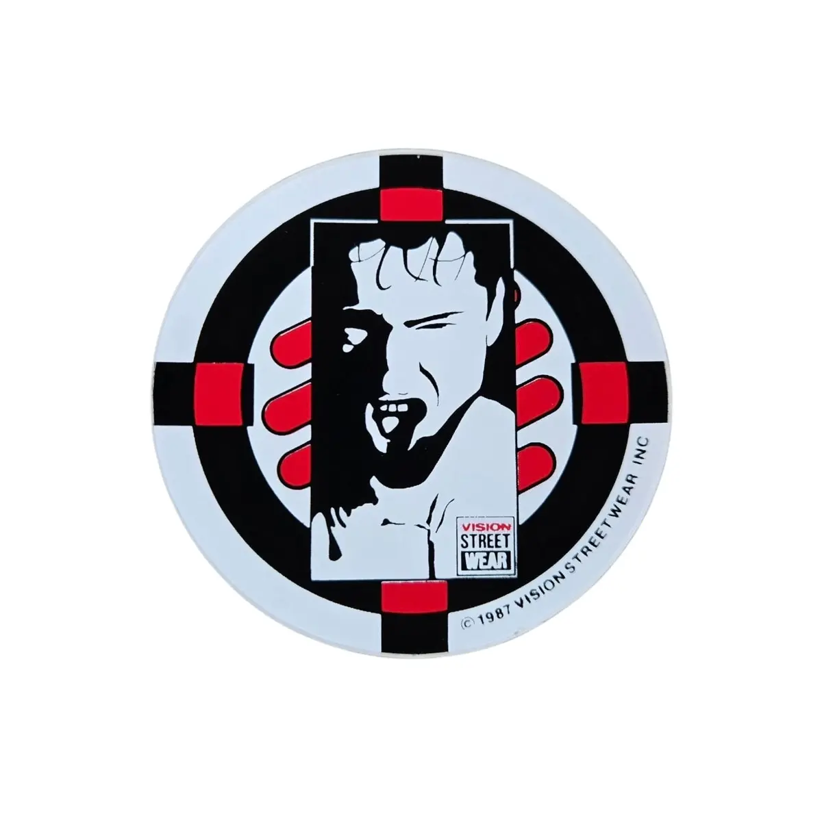 Clear Vintage 80S Vision Street Wear Sticker 1