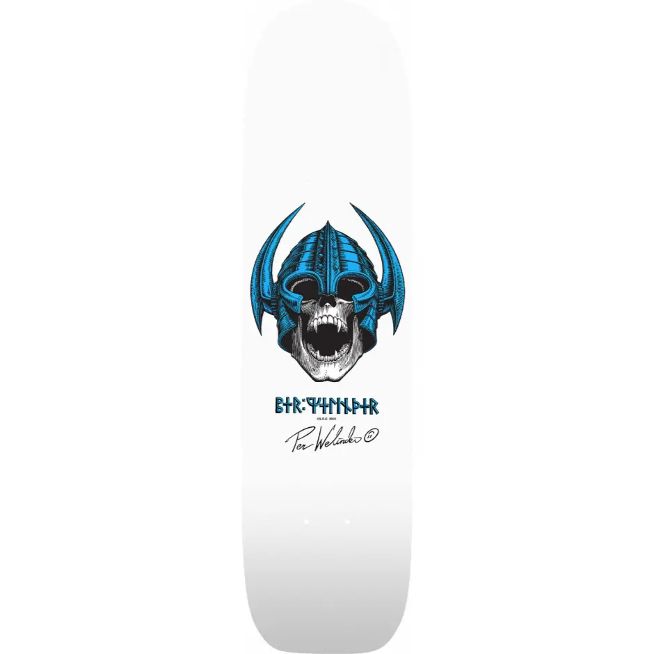 Powell Peralta Per Welinder Nordic Skull Freestyle Skateboard Deck White 1
