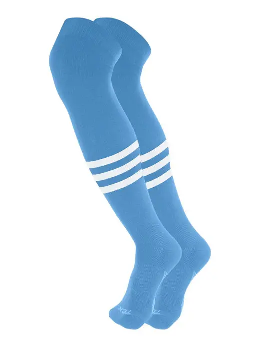 Tck Striped Over The Knee Baseball Sock - Aurora-King Columbus Blue 1