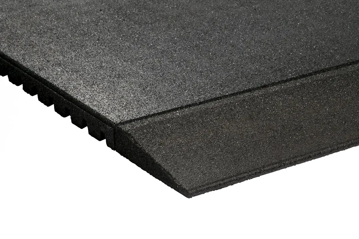 Tapered Granuflex Rubber Gym Mat Edge - 30Mm (1000Mm X 200Mm) 1