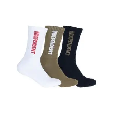 Independent Grind Crew Socks 3 Pair 1