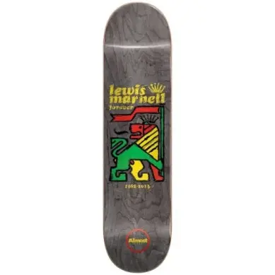Almost Skateboard Deck Rasta Lion 8.0 Inch Wide Skateboard Deck 1