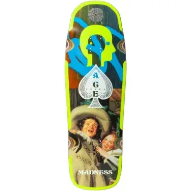 Madness Skateboard Ace Blunt R7 10.0 Inch Wide Deck Yellow 1