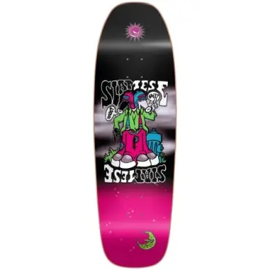 New Deal Skateboards Siamese Skateboard Deck  9.45 Inch Wide Neon 1