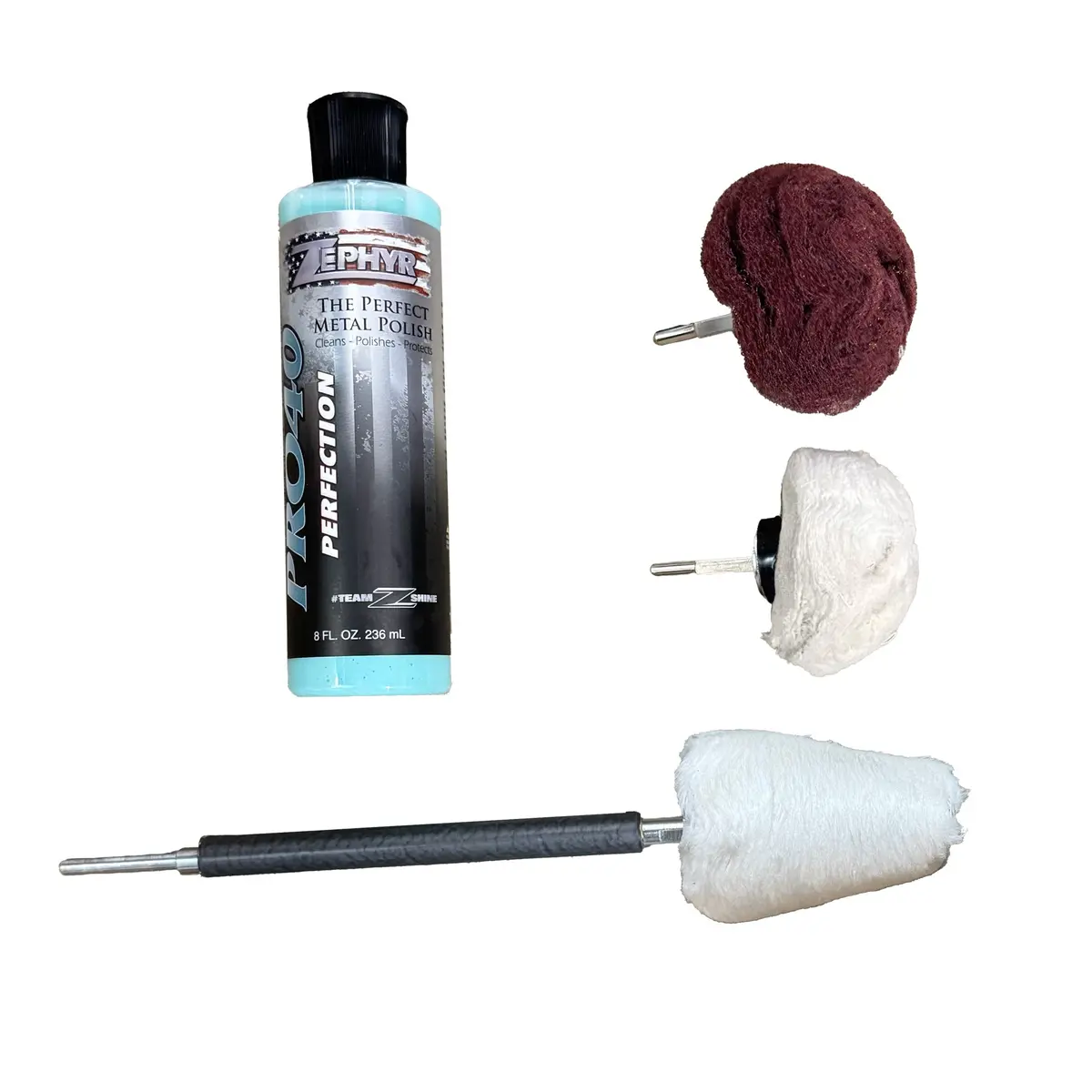 Z-Ball Master Polishing Value Kit With Attachments And Pro 40 Metal Polish 1