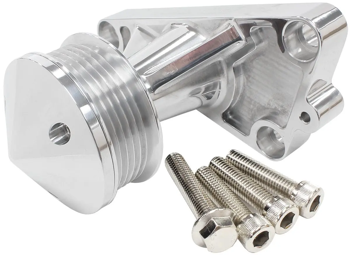 Gm Ls Power Steering Delete Idler Bracket – Polished Aluminum Mounting Solution 1