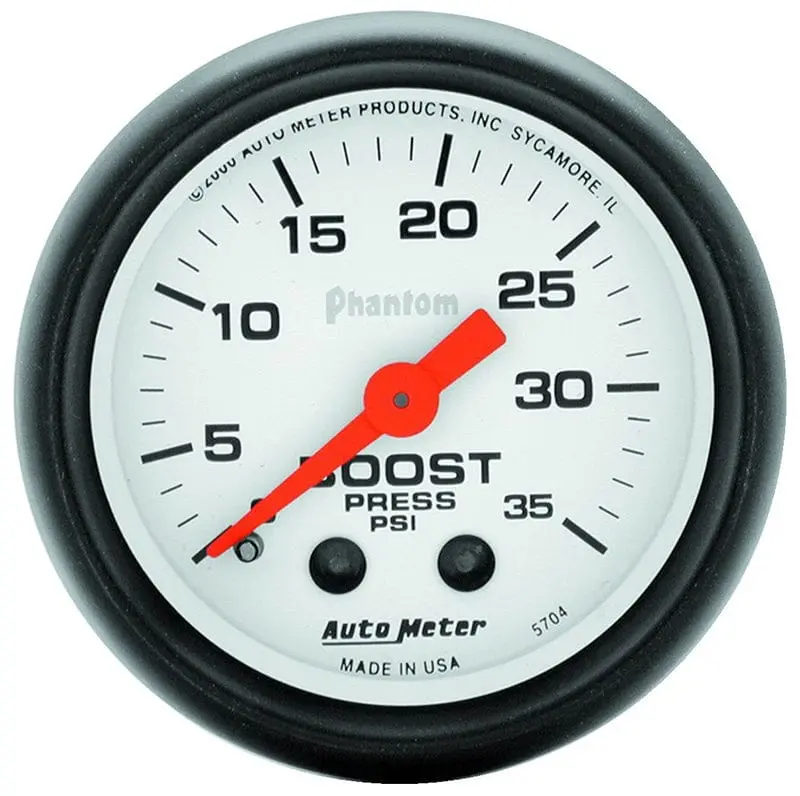 Phantom Series Boost Pressure Gauge With White Dial And Led Backlight - Au5704 1