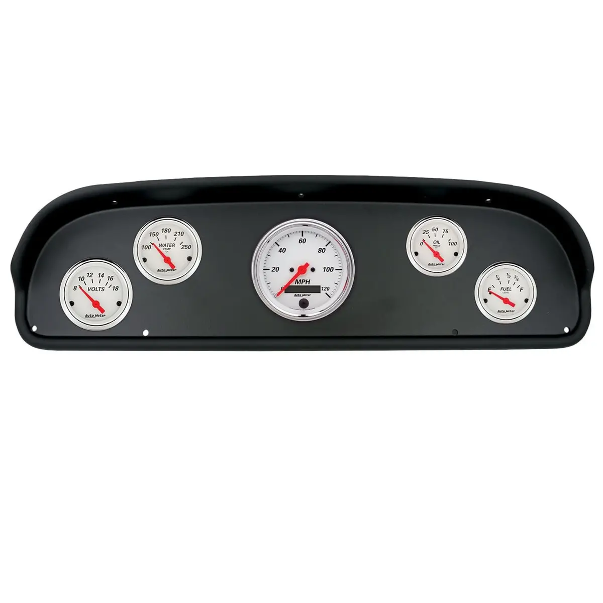 Autometer 2100-03 Arctic White Analog Instrument Cluster 1