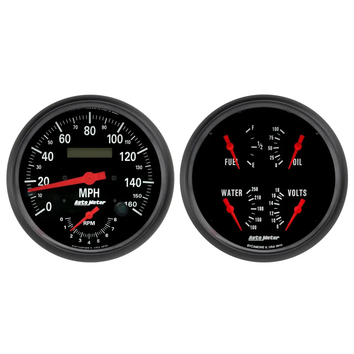 Autometer Z-Series Analog Gauge Kit – 2-1/16" Diameter, Black Face With White Markings 1