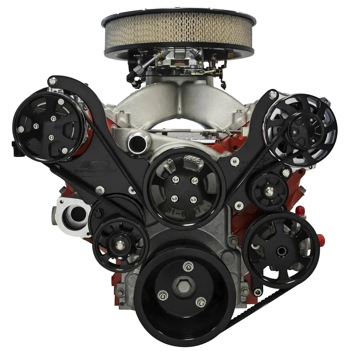 Billet Specialties Blk13450 Tru Trac Serpentine Drive System With A/C 1