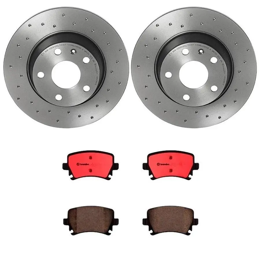 Brembo Ktx0097 Front Brake Kit – Rotors & Semi-Metallic Pads 1