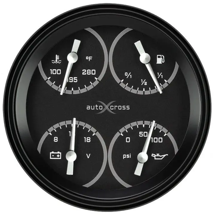 Classic Instruments Auto Cross Gray Series Analog Gauge Set – Ax75Gblf 1