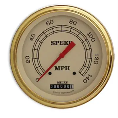 Classic Instruments Vt56Glc Vintage-Style Analog Speedometer With Chrome Bezel 1