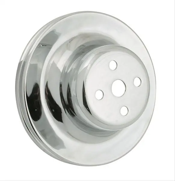 Mr. Gasket Polished Chrome Water Pump Pulley For Vintage And Restomod Builds - 8826 1