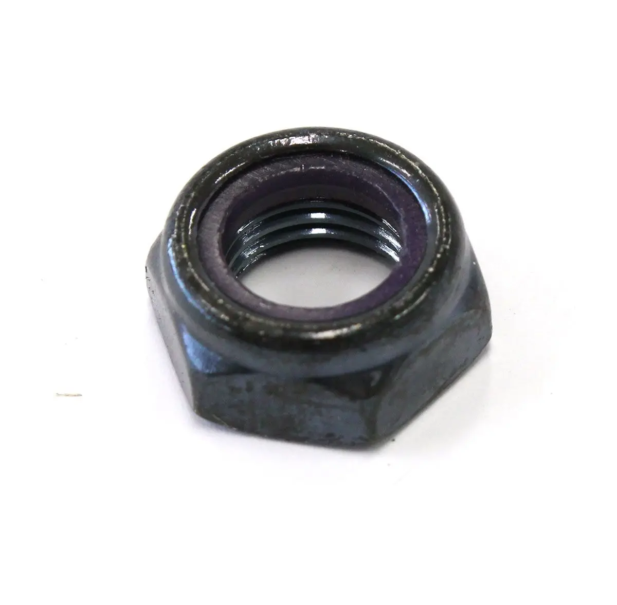 Steel Nyloc Half-Nut – 3/8"-24 Thread, Locking Flange Design 1