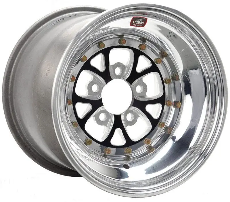 V-Series 15X12-Inch Polished Alloy Wheel – Gloss Finish With Matte Black Center 1